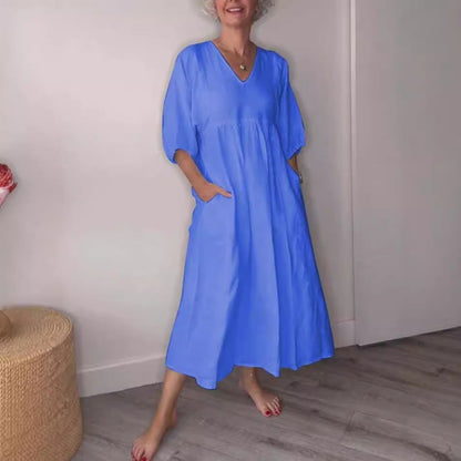 Eira – long v-neck dress