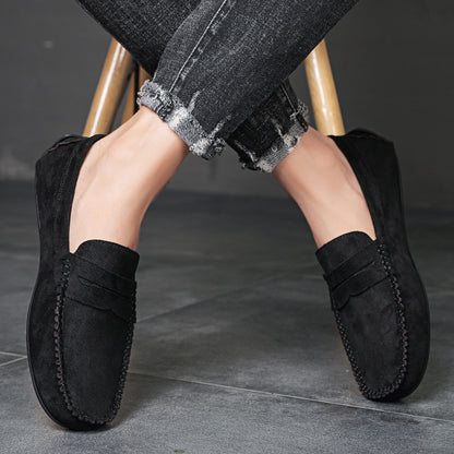 Summer New Cross-border Suede Handmade Loafers Men