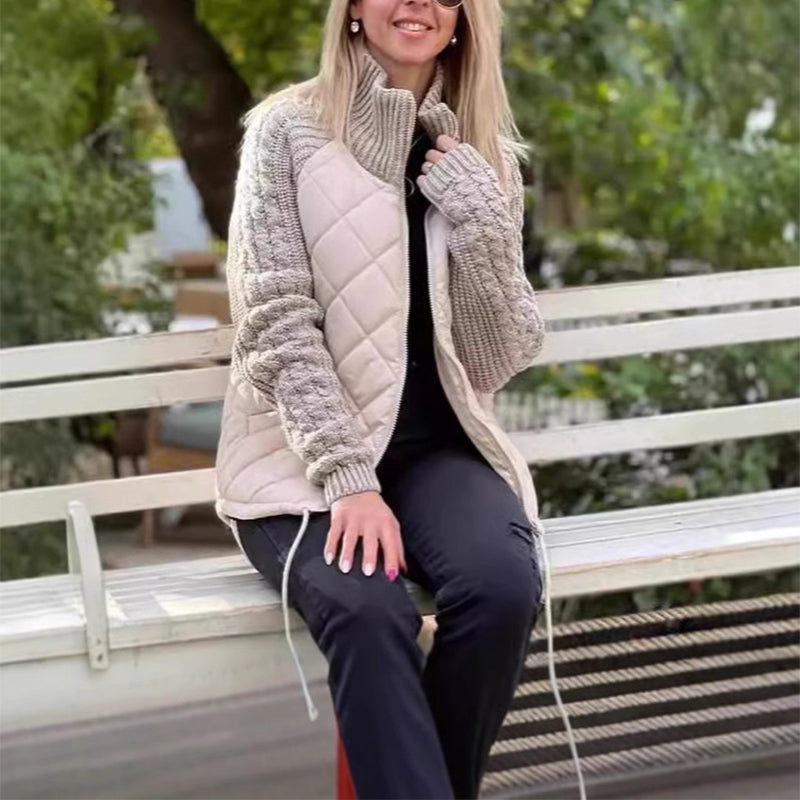 Alva – Knitted jacket with quilted front