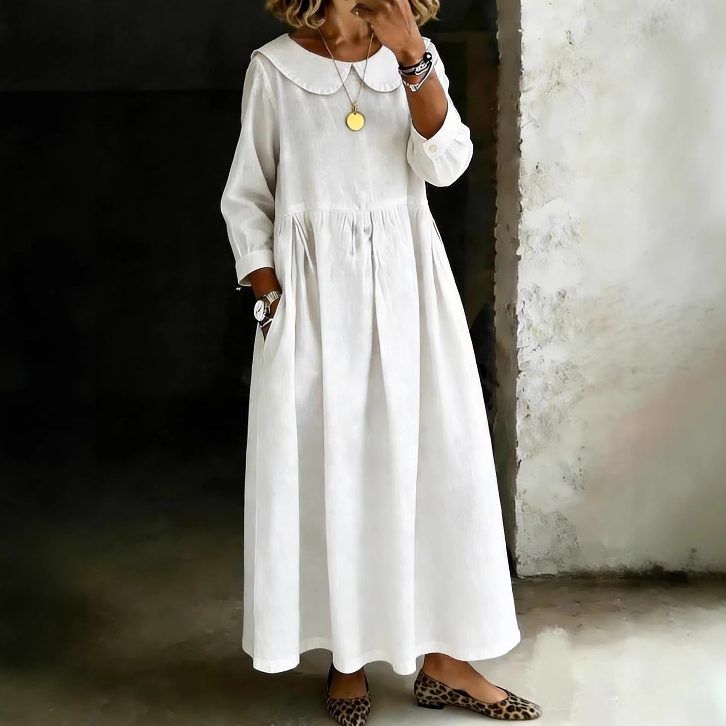 Virella – Maxi Dress in Denim Look with Casual Elegance
