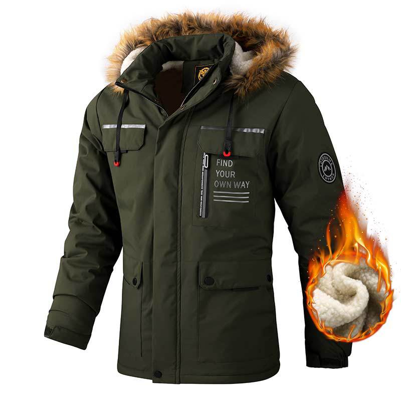 Armgrön pälskrage / 4XL