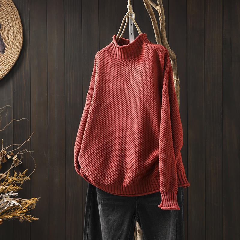 Tirza Structured Knitted High Neck Jumper