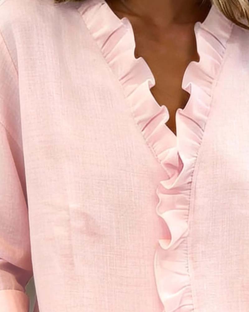 Velisse – Romantic Blouse with Elegant Ruffles | 1+1 FREE today