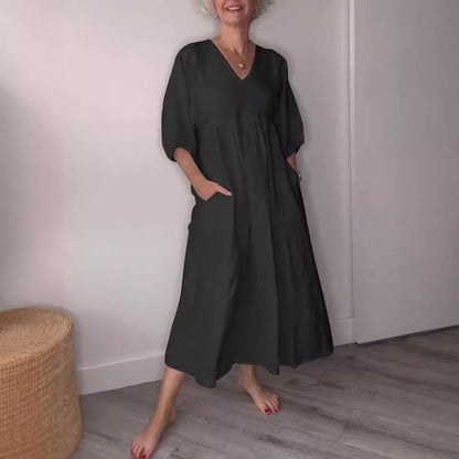 Eira – long v-neck dress