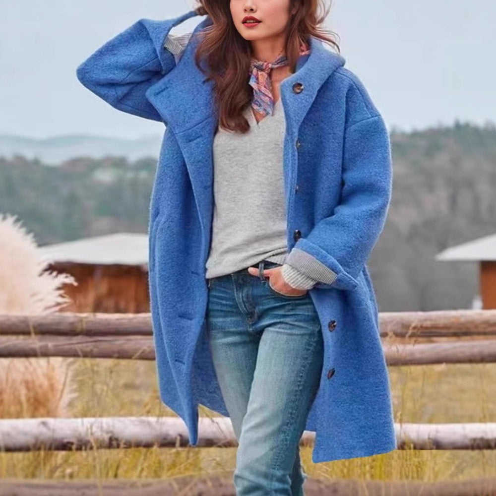 Sanna – Mjuk teddy mantel med huva