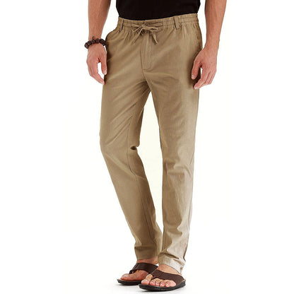 Pavelin - Black linen comfort trousers