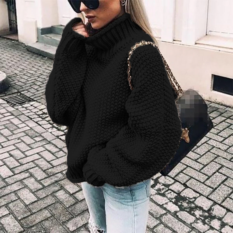 Elvira - Chunky Knit Turtleneck for Cool Spring Days