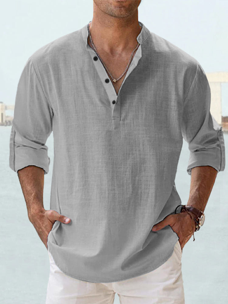 Einar – Airy men's shirt with stand-up collar