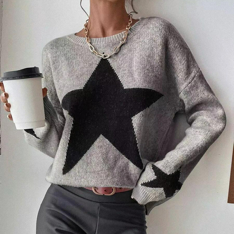 Freja - Knitted Sweater with Statement Detail