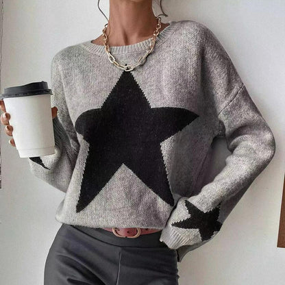 Freja - Knitted Sweater with Statement Detail