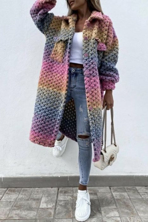 Nova – Colourful knitted statement coat