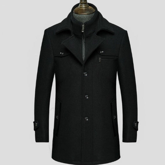 Magnus - Classic men's jacket with a stand-up collar and button placket
