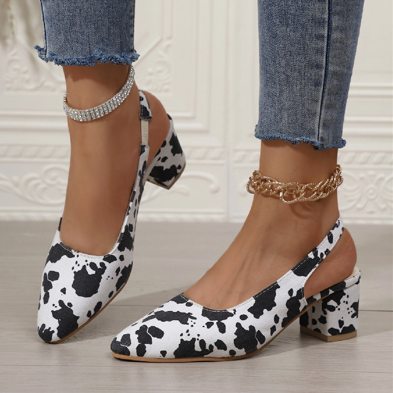 Wenja - Slingback heel with leopard print
