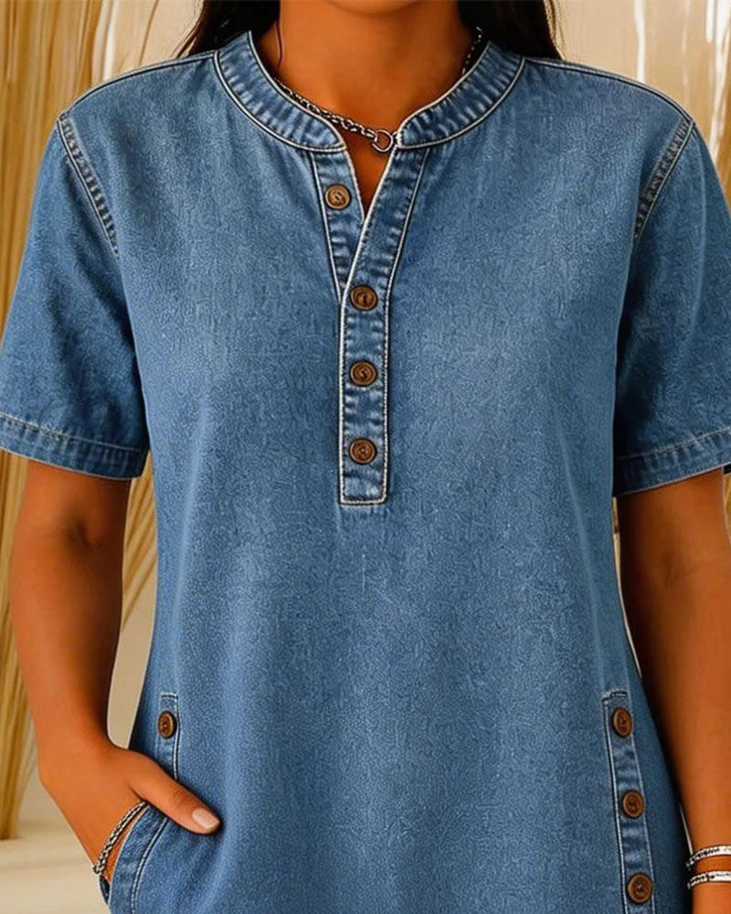 Aveline – Denim dress with relaxed elegance