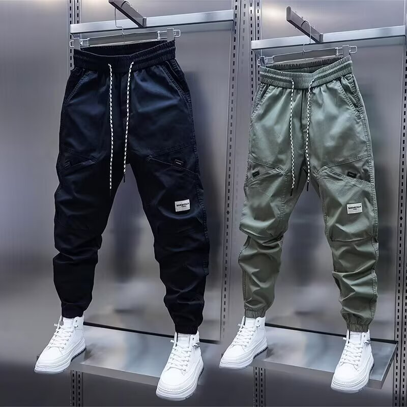 Zorin - Cream cargo joggers with utility details