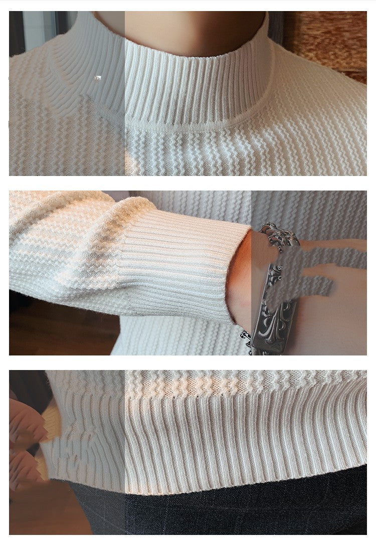 Elias - Ribbstickad polotröja för en elegant stil