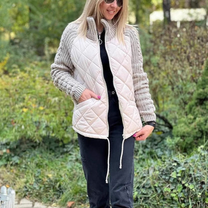Alva – Knitted jacket with quilted front