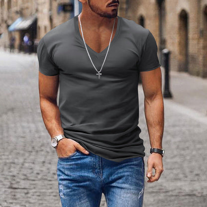 Arvid – Black V-Neck T-Shirt for Everyday Comfort