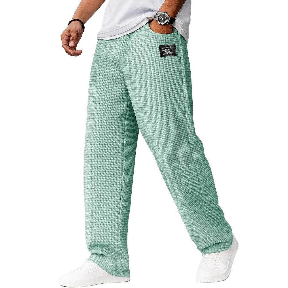 Lior - Brown trousers with a fine texture