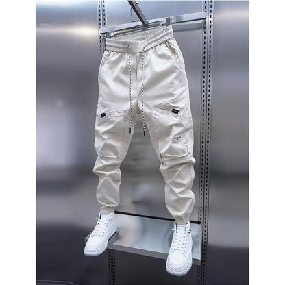 Zorin - Cream cargo joggers with utility details
