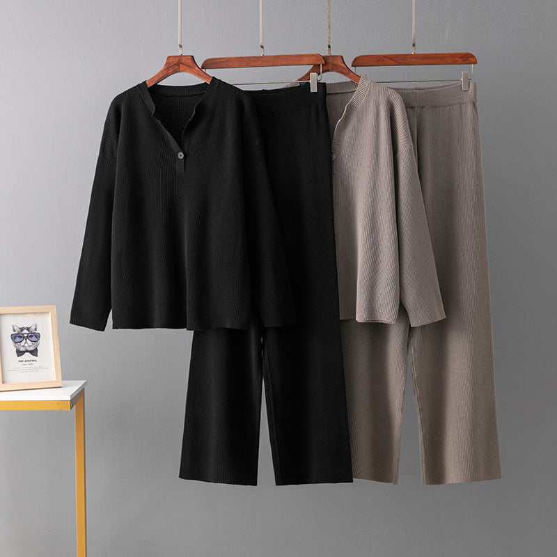 Mila - Comfortable Ribbed Set for a Relaxed Style