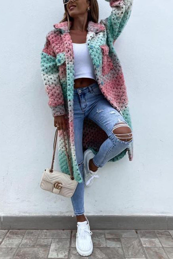 Nova – Colourful knitted statement coat