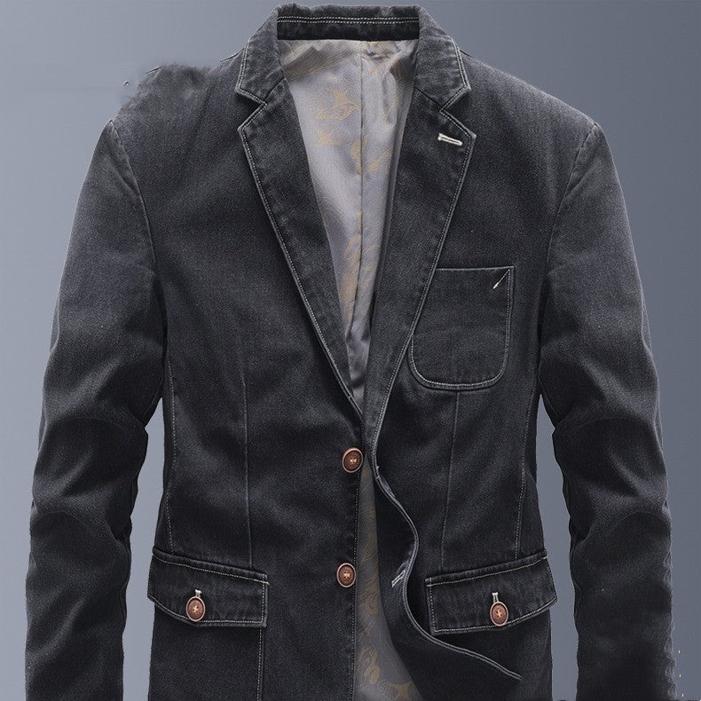 Ivar - Herrblazerjacka med denimlook