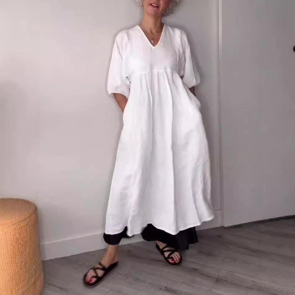 Eira – long v-neck dress