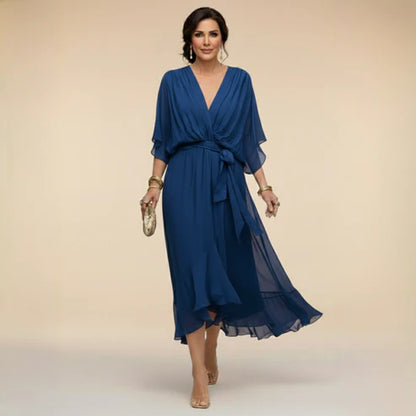 Linnea - Elegant wrap dress with a soft drape