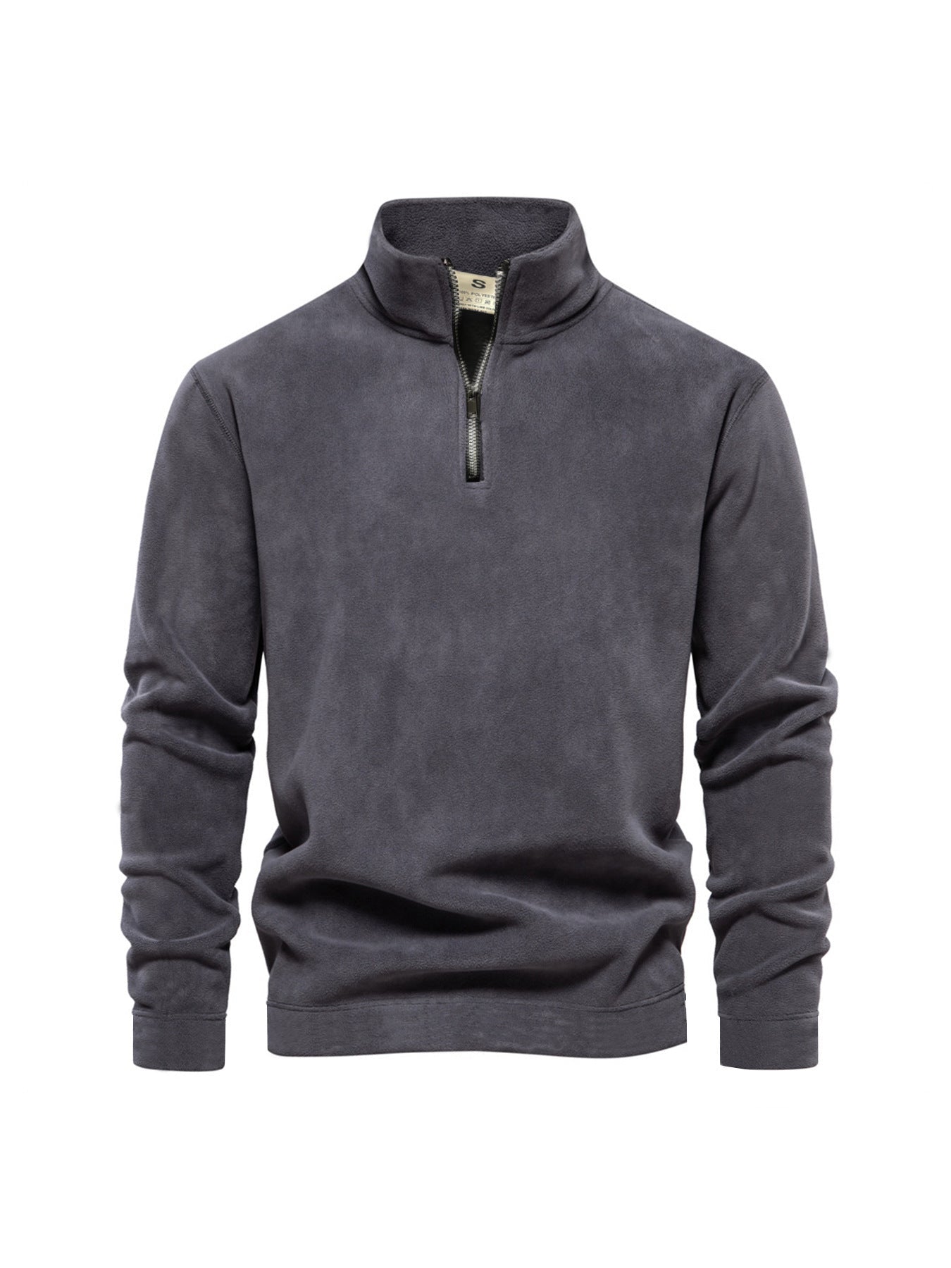 Ove - Black half-zip sweater with a soft feel