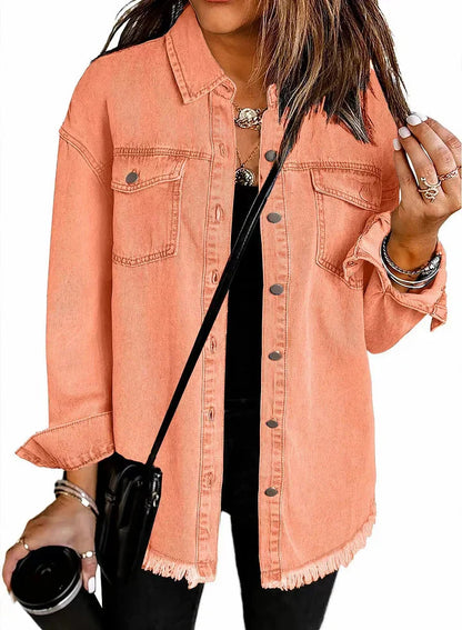 Elina – Jeansjacka med avslappnad oversized-look