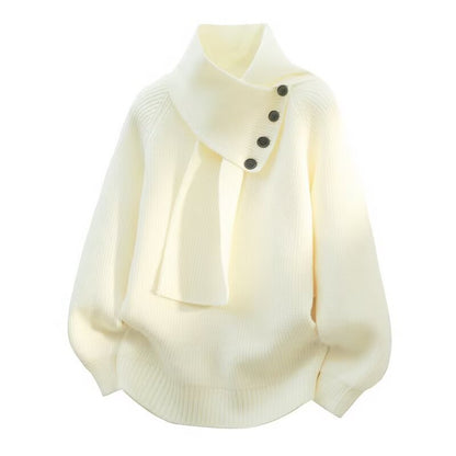 Ovara – Ribbed Wrap-Neck Sweater