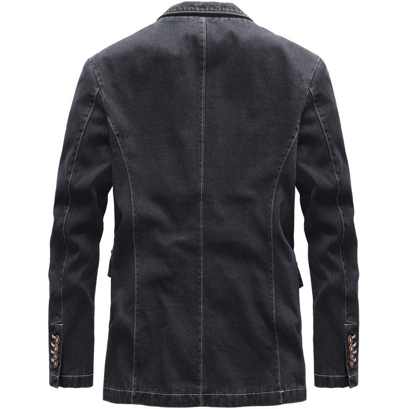 Ivar - Herrblazerjacka med denimlook