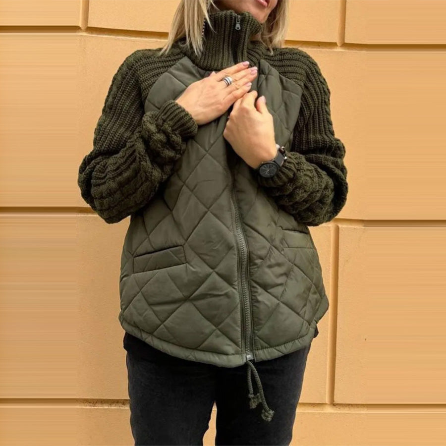 Alva – Knitted jacket with quilted front