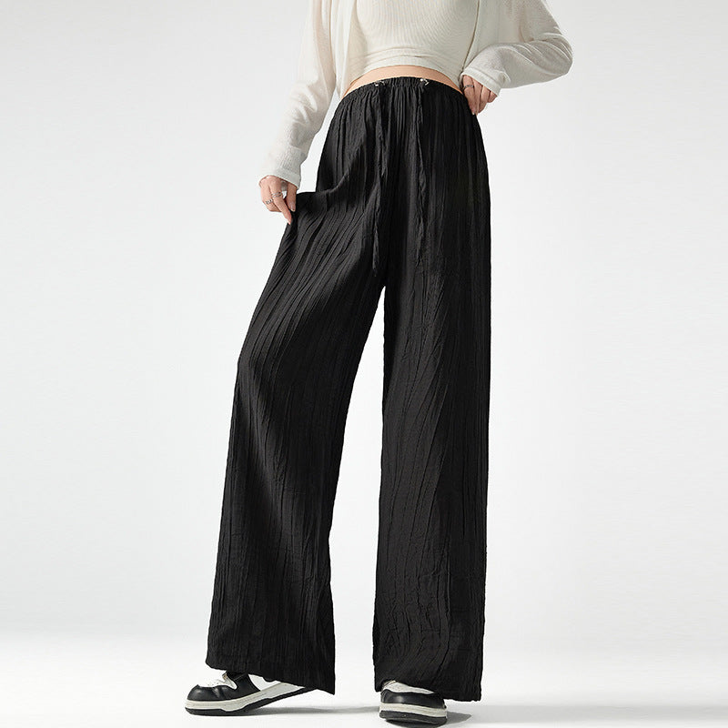 Maternity Pants Summer Drawstring Leisure Straight-leg Trousers