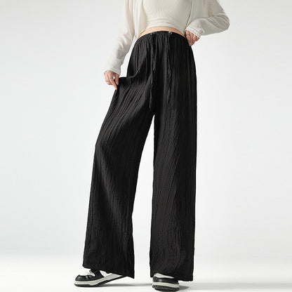 Maternity Pants Summer Drawstring Leisure Straight-leg Trousers