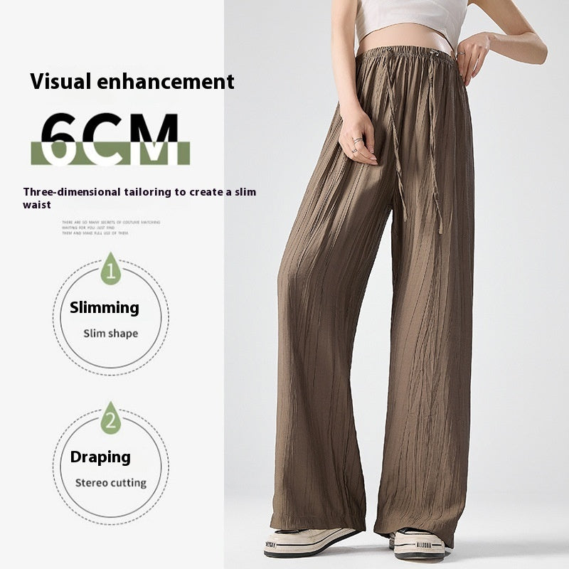 Maternity Pants Summer Drawstring Leisure Straight-leg Trousers