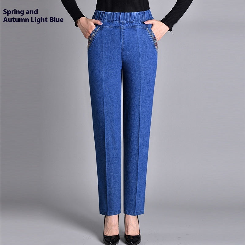 Hilda – Bekväma denimbyxor med elastisk midja