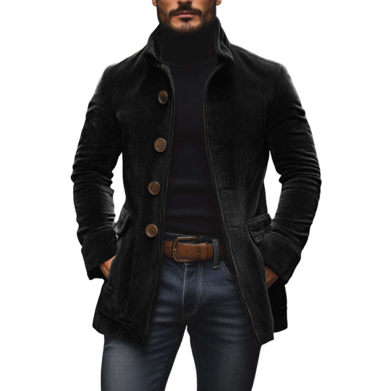 Viggo - Men's Corduroy Stand-Up Collar Jacket