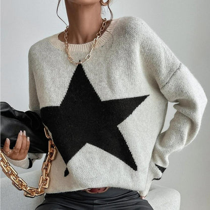Freja - Knitted Sweater with Statement Detail