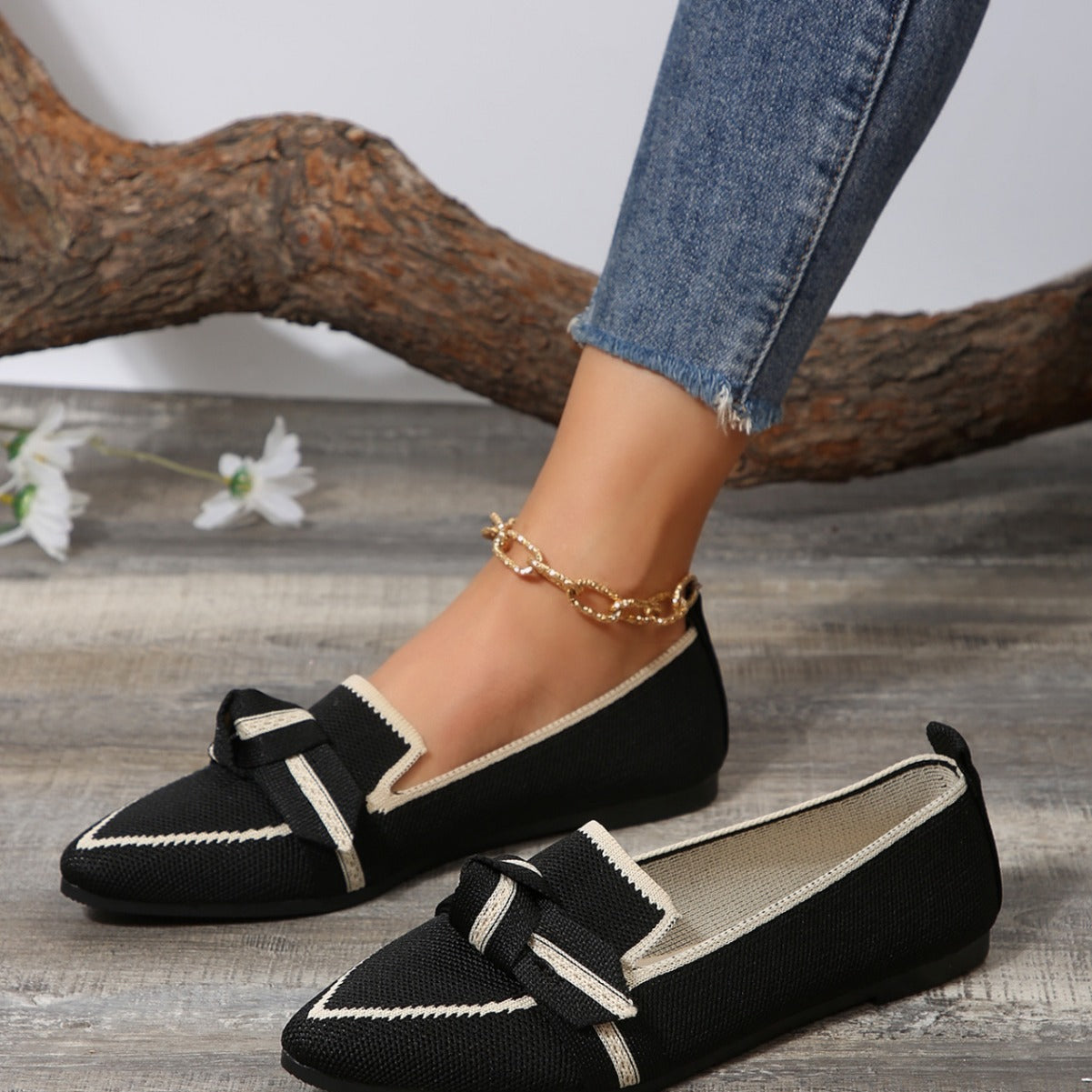 Viona – loafers med knutdetalj
