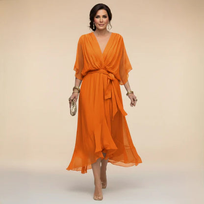 Linnea - Elegant wrap dress with a soft drape