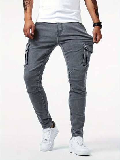 Hedrik - Black tapered cargo pants
