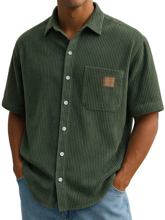 Caelan – Relaxed Fit Ribbed Shirt