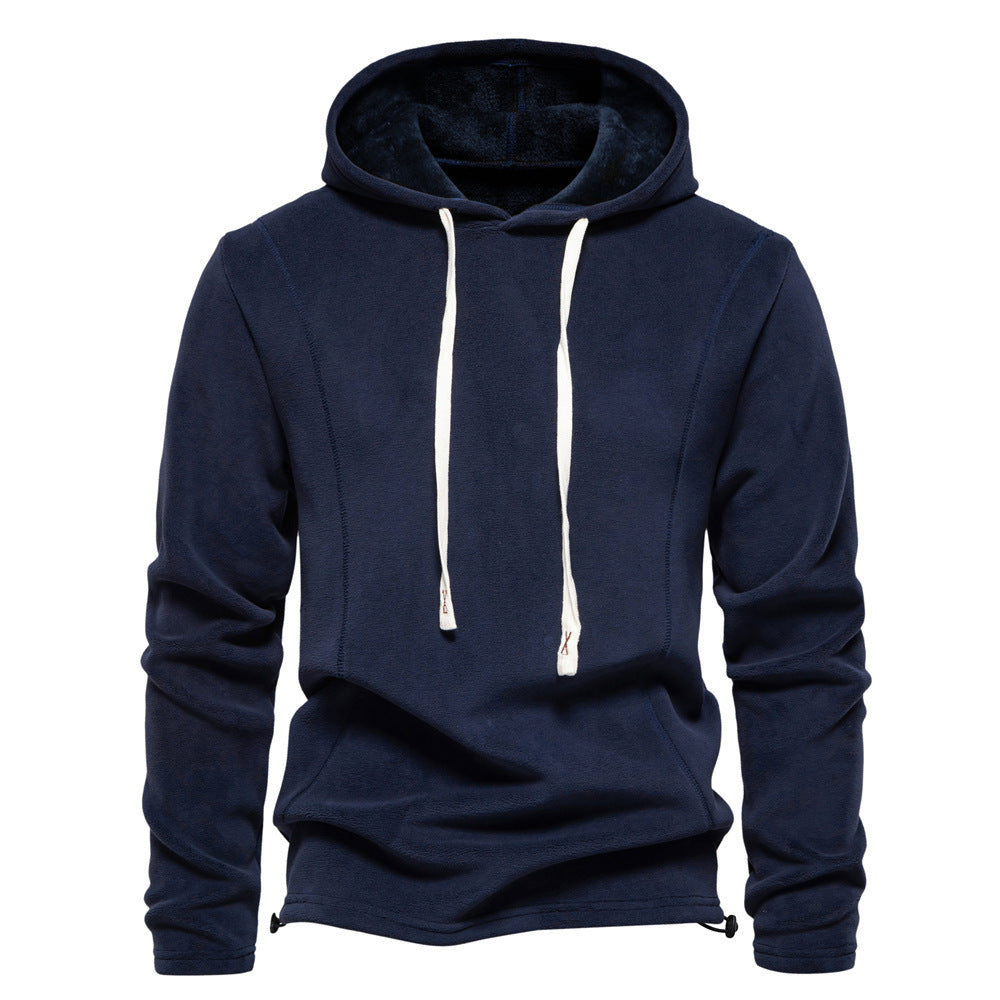 Nils - Sand-coloured half-zip sweater with subtle comfort