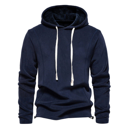 Nils - Sand-coloured half-zip sweater with subtle comfort