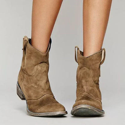Svea – Boots i mjuk mocka med westernkänsla