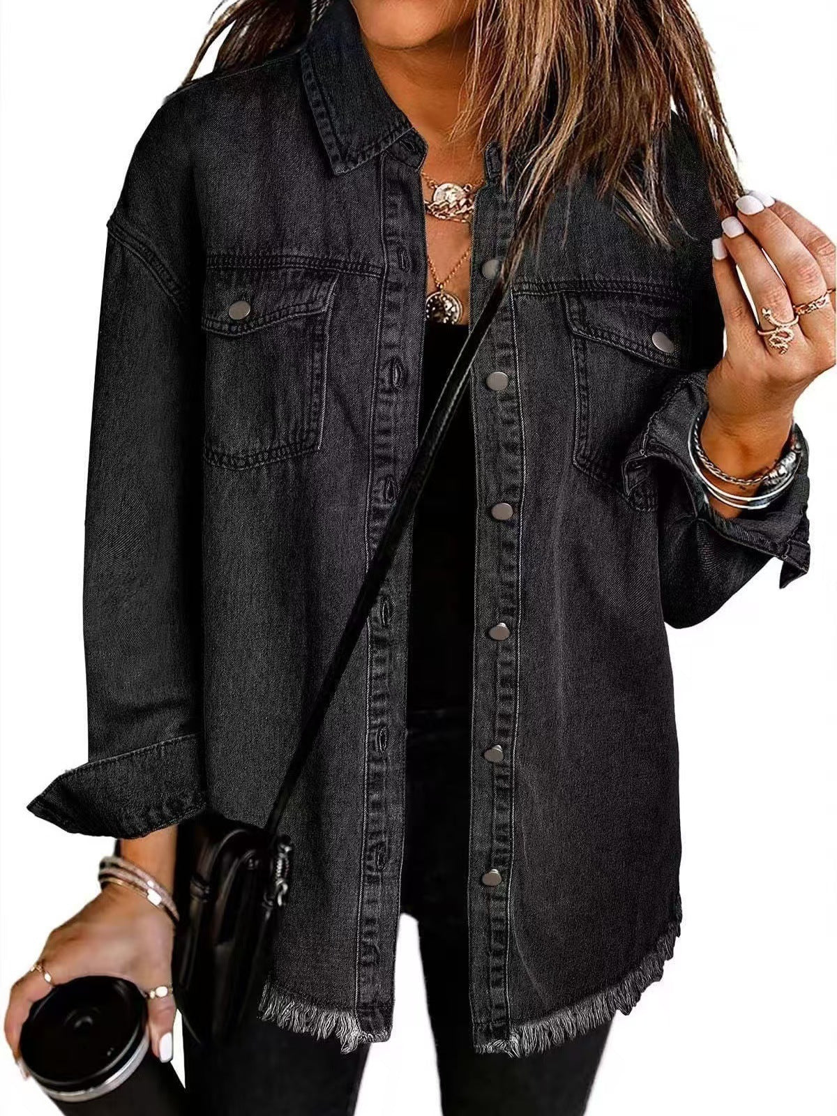 Elina – Jeansjacka med avslappnad oversized-look
