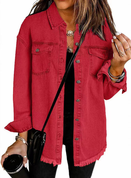 Elina – Jeansjacka med avslappnad oversized-look