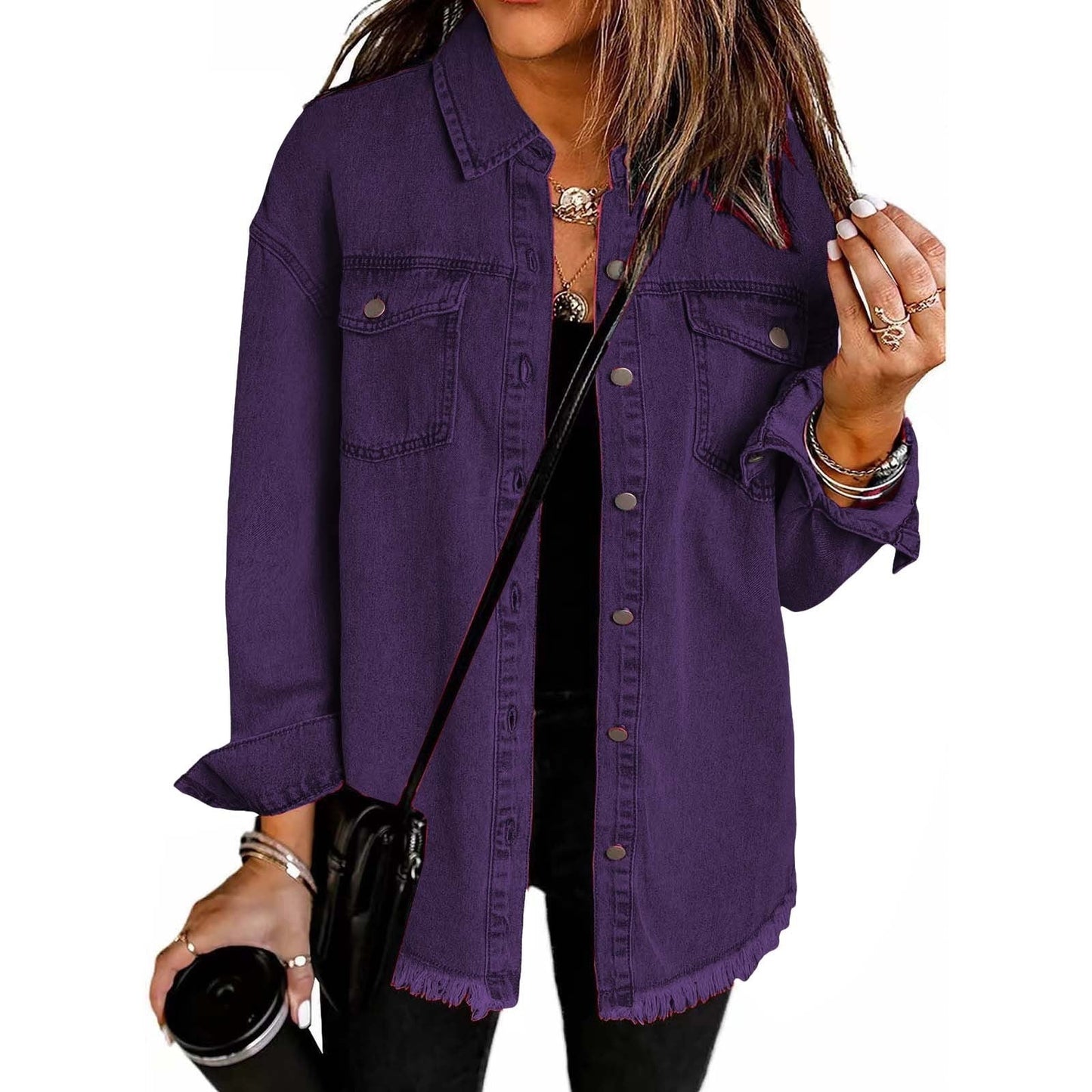 Elina – Jeansjacka med avslappnad oversized-look
